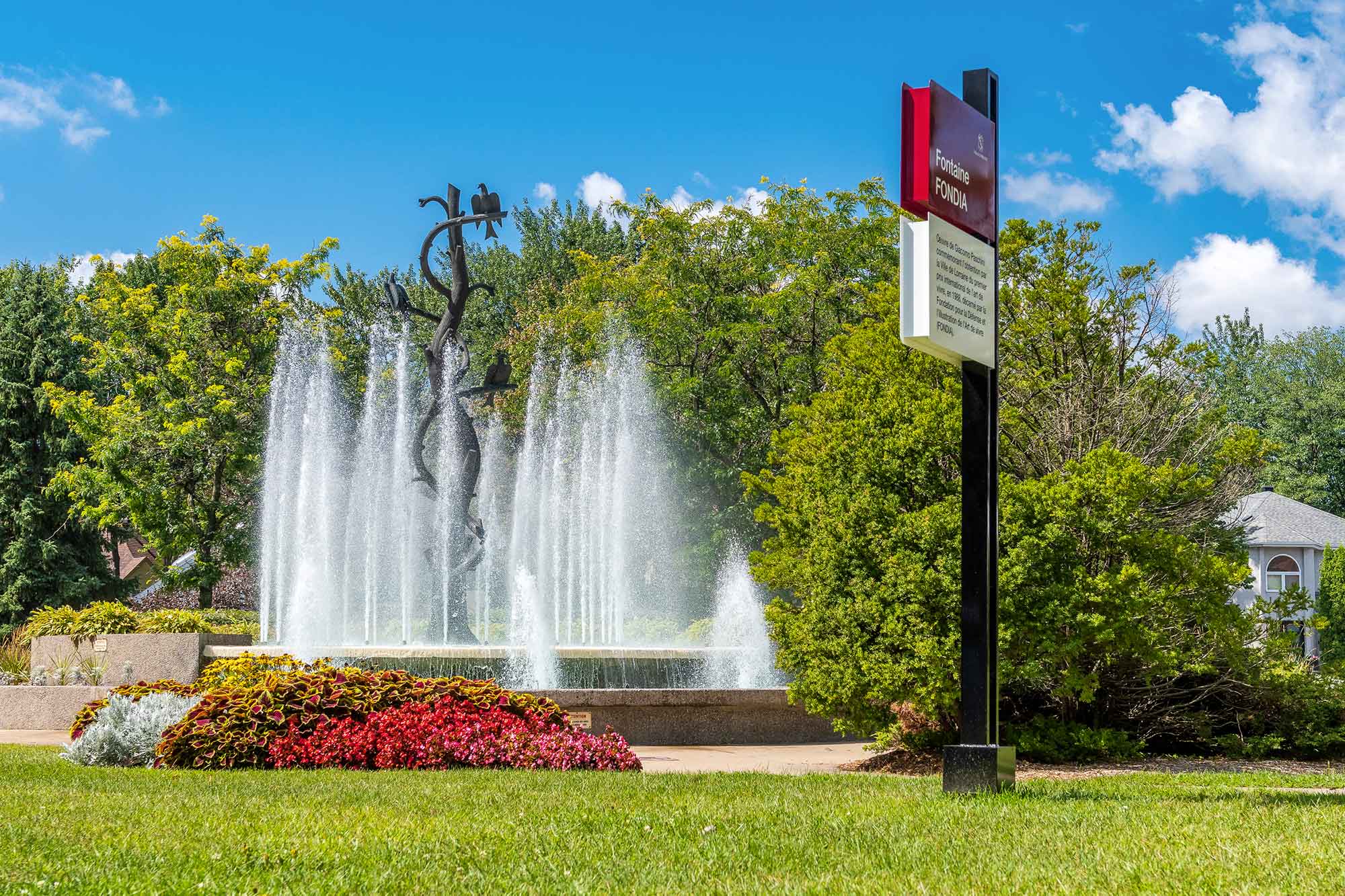 Fontaine Fondia, patrimoine de Lorraine, Québec